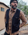 【Freenote】Teamster Bedford Vest Alpaca Linning Navy / 德福甲板布料 羊駝毛內裡 騎士背心