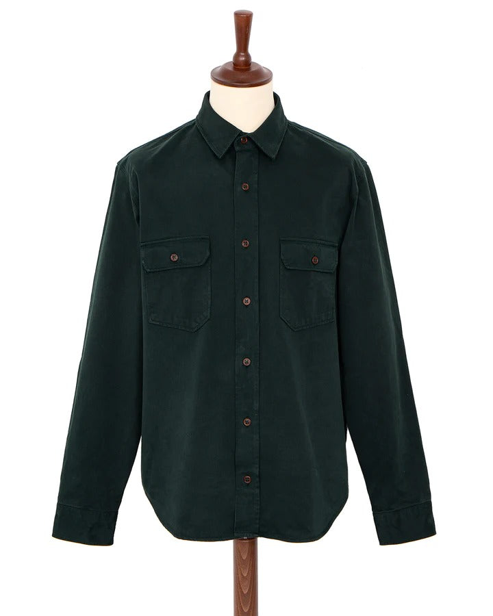 Indigofera】Alamo Twill Shirt Phthalo Green – Blue Beach Denim