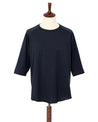 【Indigofera】Supima Leon Raglan Sweater 頂級匹馬棉 拉克蘭五分袖上衣 紫紅&黑 灰炭&黑