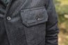 【Naked and Famous】Work Shirt Cotton Melton Shirt Charcoal