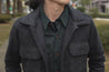 【Naked and Famous】Work Shirt Cotton Melton Shirt Charcoal