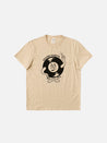 【Nudie Jeans】Roy Sound Habits Cream／黑膠圖樣有機棉短T 奶油色