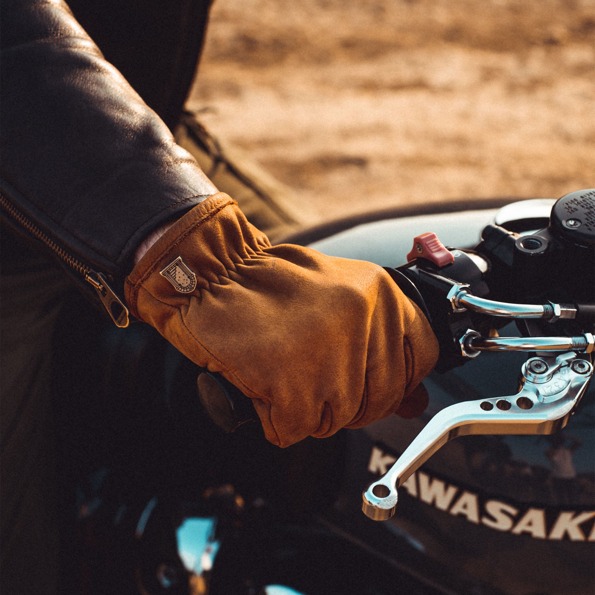 Nubuck leather gloves on sale