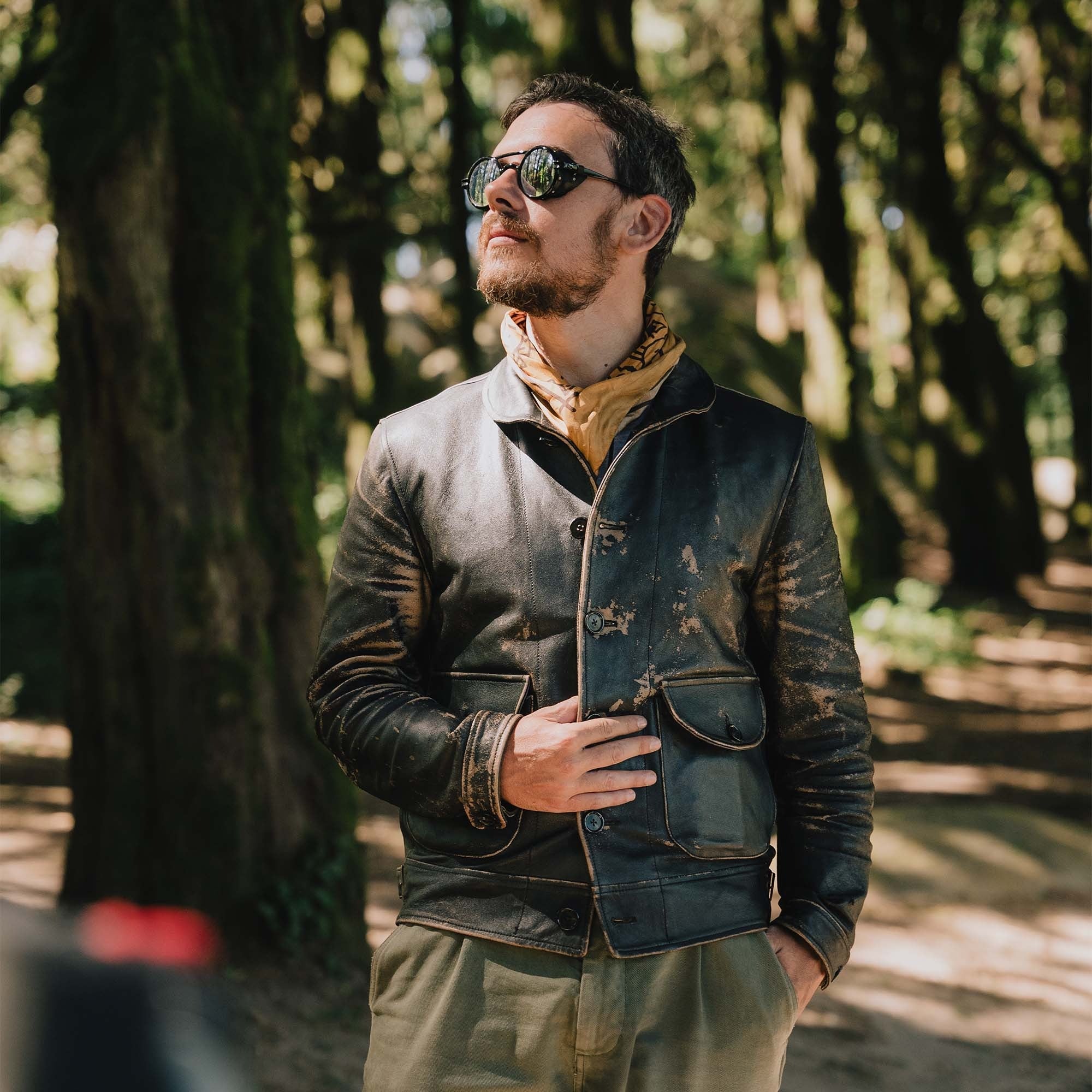 Cossack leather jacket deals
