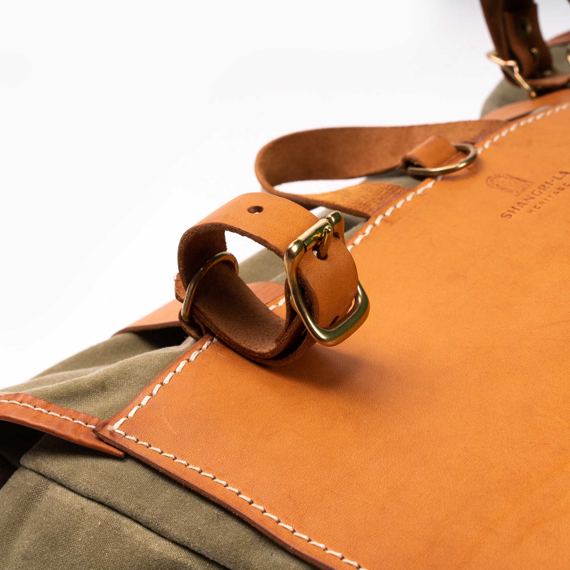 Shangri La Heritage Explorator Army Waxed Canvas Messenger Bag