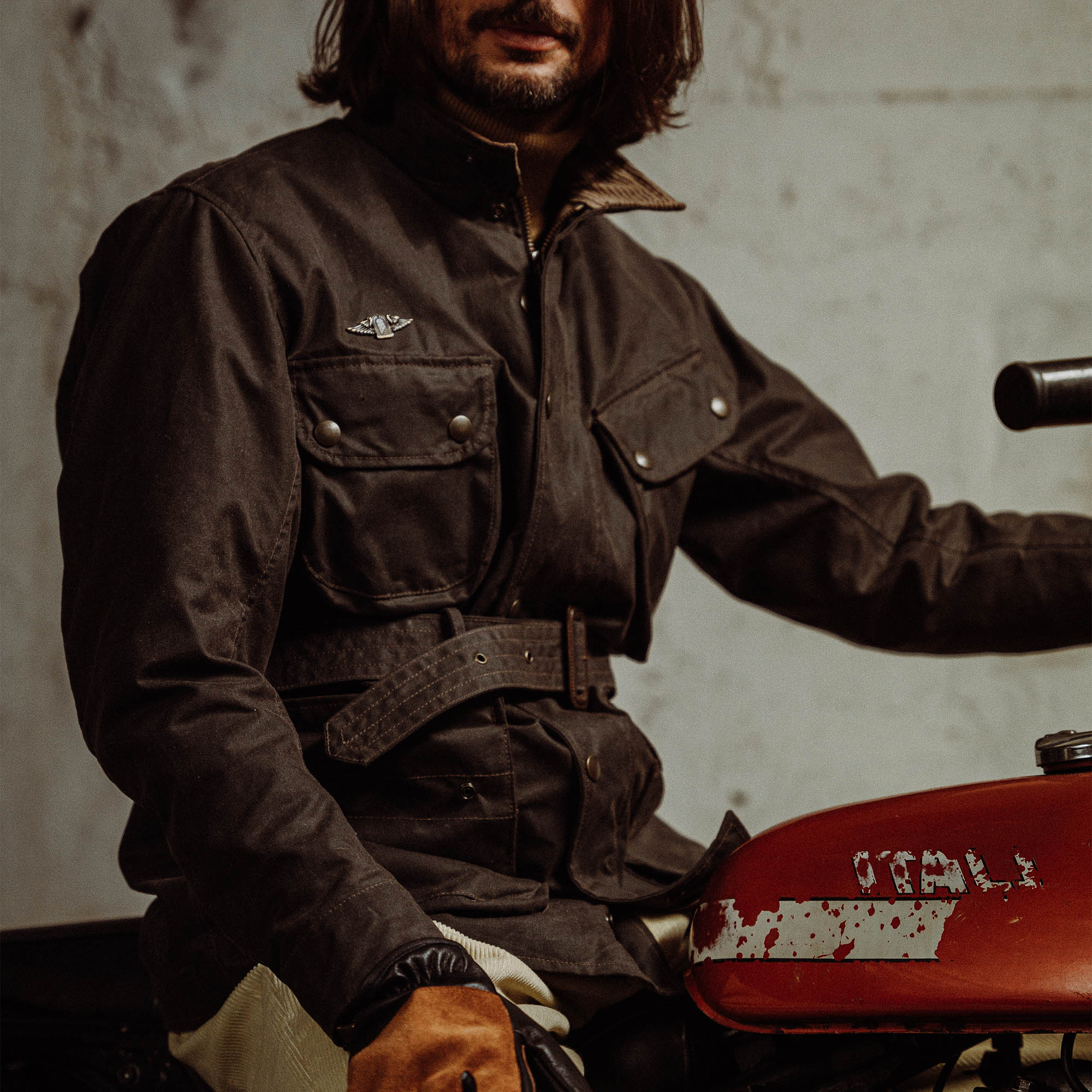 Shangri La Heritage Explorator Waxed Canvas Jacket Blue Beach Denim