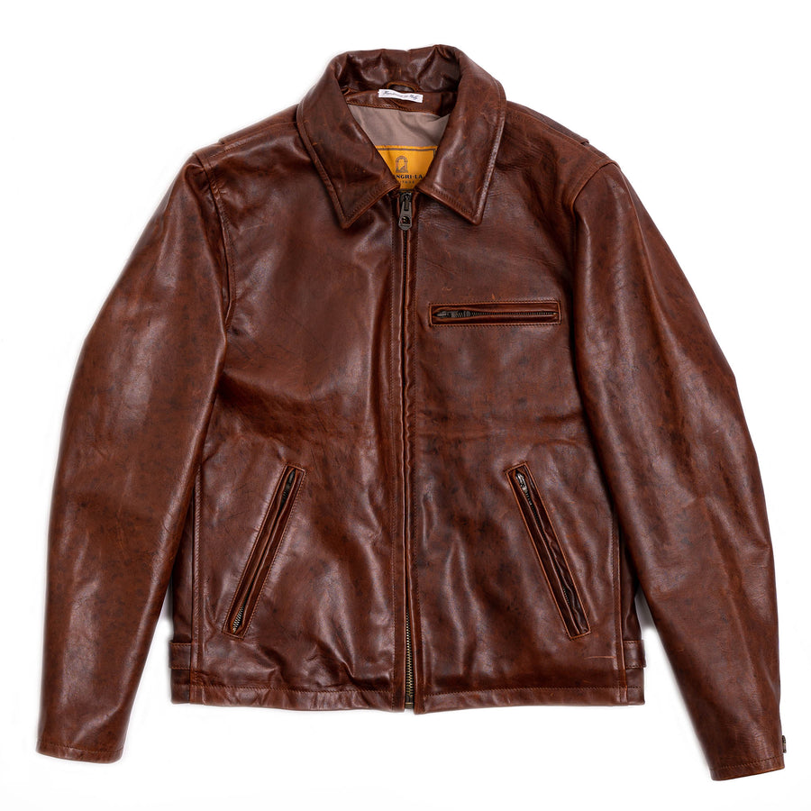 【Shangri-La Heritage】Varenne Whiskey Horsehide Leather Jacket
