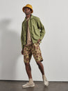 【Universal Works】 TRAVAIL SHIRT-OLIVE / 休閒工作 腰側雙袋 抗撕裂 襯衫 淺綠